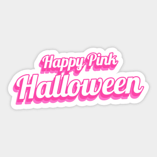 Happy Pink Halloween Sticker